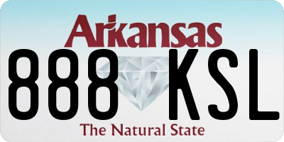 AR license plate 888KSL