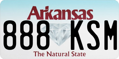 AR license plate 888KSM