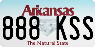 AR license plate 888KSS