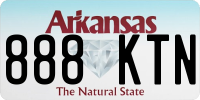 AR license plate 888KTN
