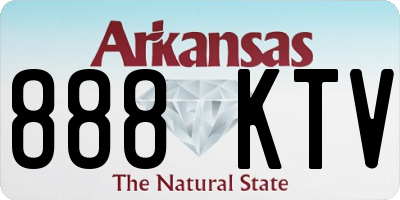 AR license plate 888KTV