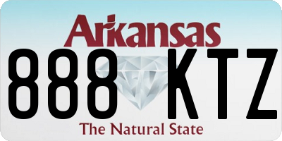 AR license plate 888KTZ