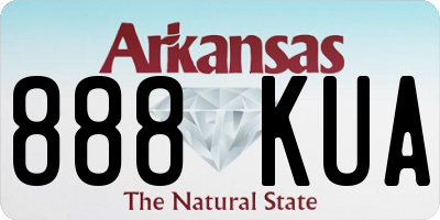 AR license plate 888KUA
