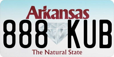AR license plate 888KUB