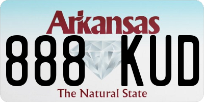 AR license plate 888KUD