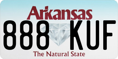 AR license plate 888KUF
