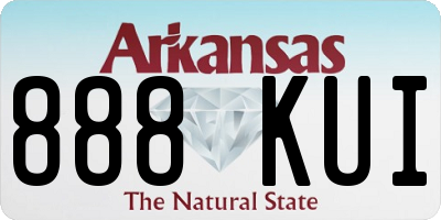 AR license plate 888KUI