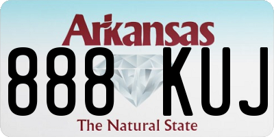 AR license plate 888KUJ
