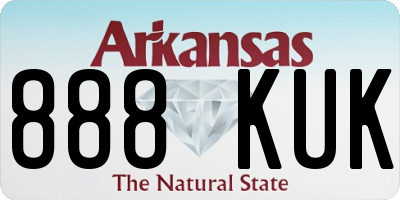 AR license plate 888KUK