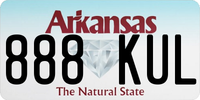 AR license plate 888KUL