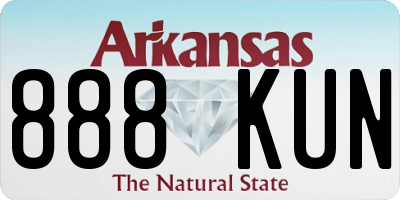 AR license plate 888KUN