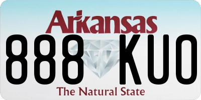 AR license plate 888KUO