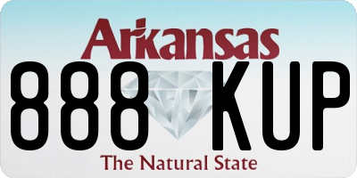 AR license plate 888KUP
