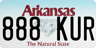 AR license plate 888KUR
