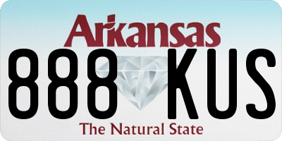AR license plate 888KUS
