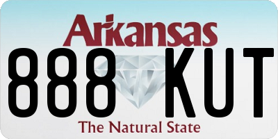AR license plate 888KUT