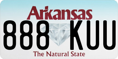 AR license plate 888KUU