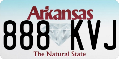 AR license plate 888KVJ