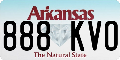 AR license plate 888KVO