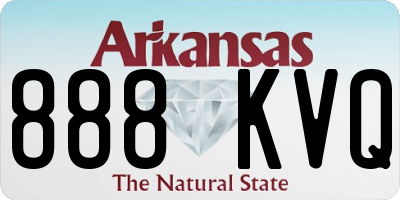 AR license plate 888KVQ