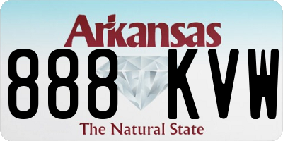 AR license plate 888KVW