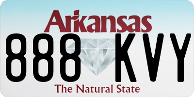 AR license plate 888KVY