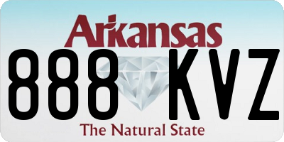 AR license plate 888KVZ