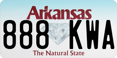 AR license plate 888KWA