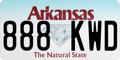 AR license plate 888KWD