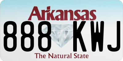 AR license plate 888KWJ
