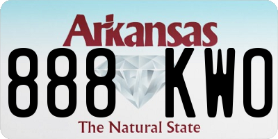 AR license plate 888KWO