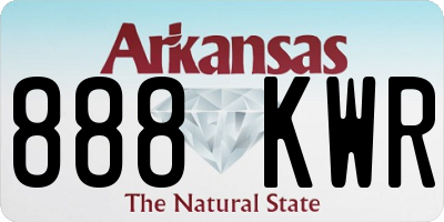 AR license plate 888KWR