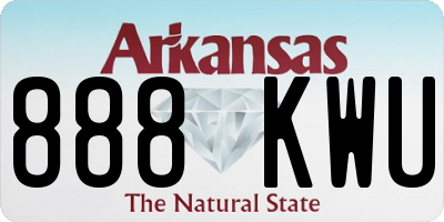 AR license plate 888KWU