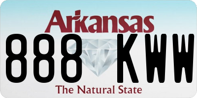 AR license plate 888KWW