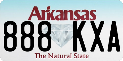 AR license plate 888KXA
