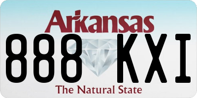 AR license plate 888KXI
