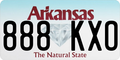 AR license plate 888KXO
