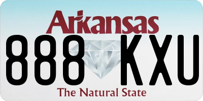 AR license plate 888KXU