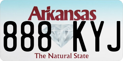 AR license plate 888KYJ