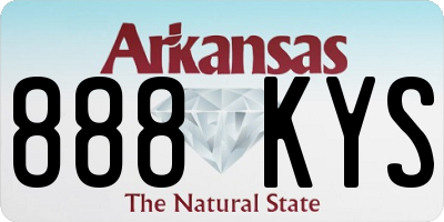 AR license plate 888KYS