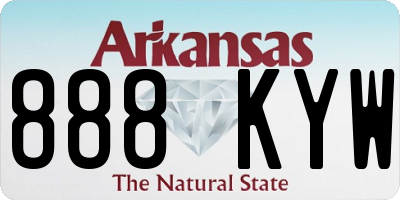 AR license plate 888KYW