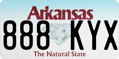AR license plate 888KYX