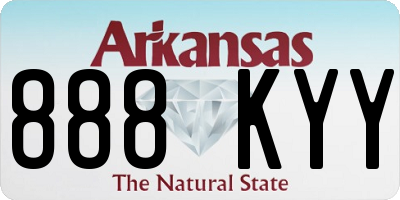 AR license plate 888KYY