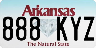 AR license plate 888KYZ