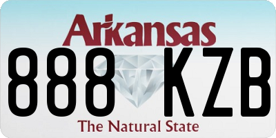 AR license plate 888KZB