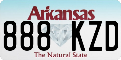 AR license plate 888KZD