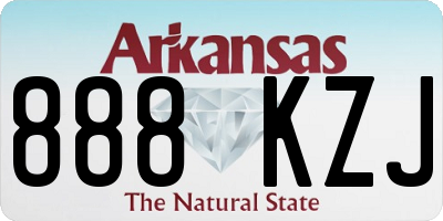 AR license plate 888KZJ