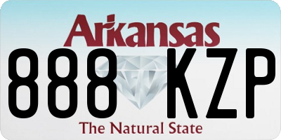 AR license plate 888KZP