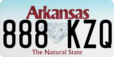AR license plate 888KZQ