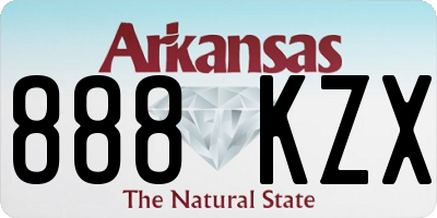 AR license plate 888KZX
